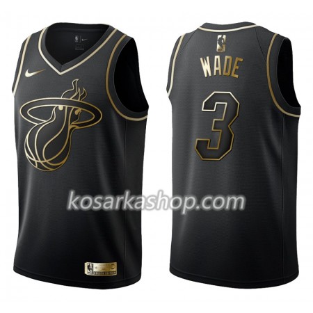 Dres Miami Heat Dwyane Wade 3 Nike Crna Golden Edition Swingman